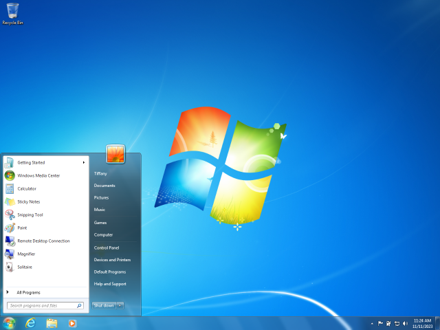 Windows 7 Desktop